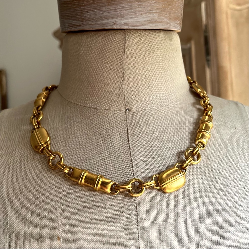 Unique Vintage Gold Chain-esq Necklace with Various Shapes